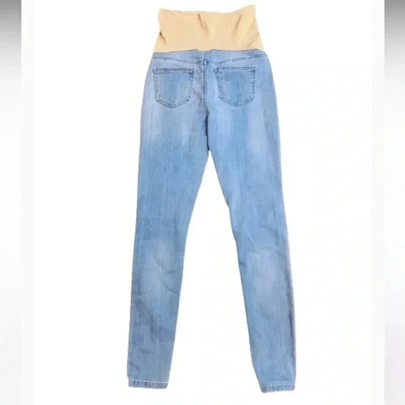 CELEBRITY PINK SKINY JEANS MATERNITY STRETCH LIGHT BLUE ANKLE SIZE SMALL - Picture 3 of 8